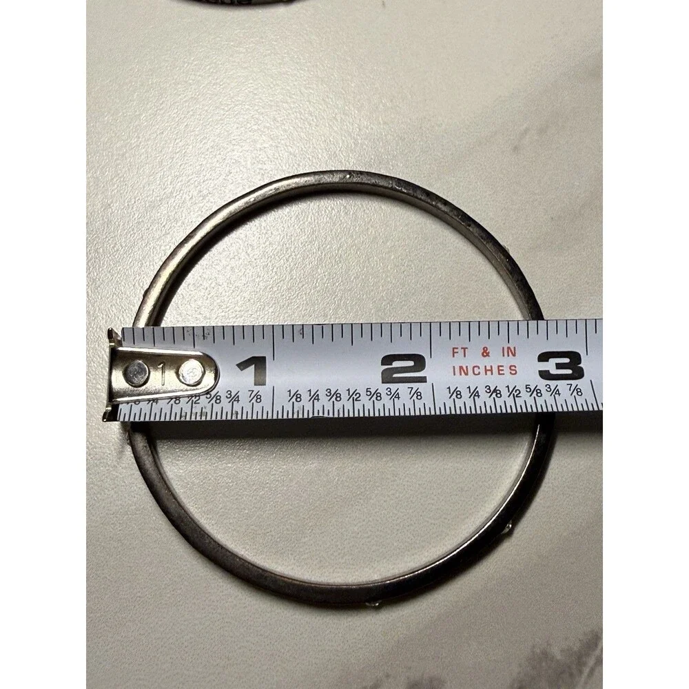 Bebe Vintage Logo Bangle Bracelet Retro Spellout silvertone 90s y2k